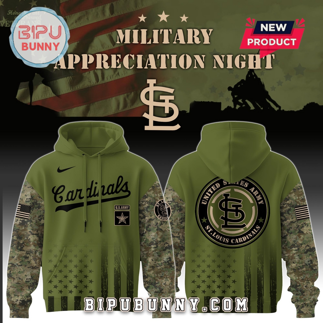 St.Louis Cardinals MLB x Army Military Appreciation Night Hoodie And Pants St.Louis Cardinals MLB x Army Military Appreciation Night Hoodie And Pants
