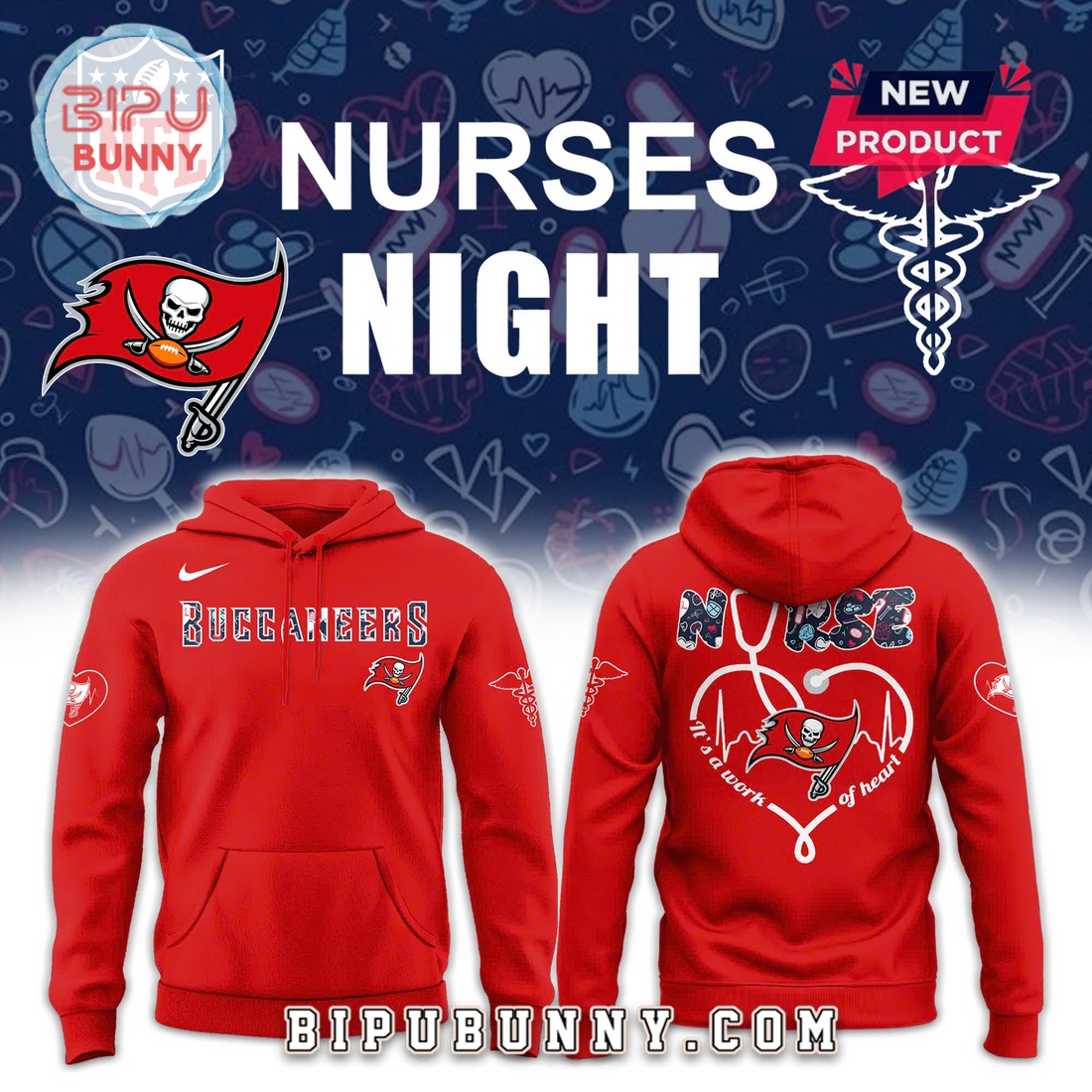 Tampa Bay Buccaneers NFL Nurses Night 2025 Hoodie And Pants Tampa Bay Buccaneers NFL Nurses Night 2025 Hoodie And Pants