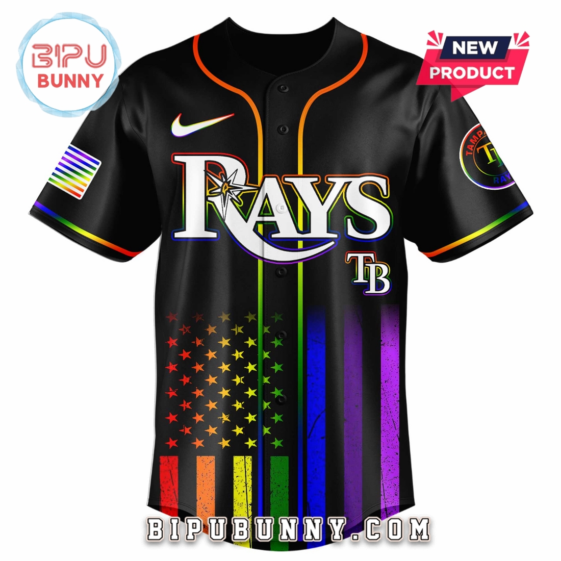Tampa Bay Rays Happy Pride Month Baseball Jersey Tampa Bay Rays Happy Pride Month Baseball Jersey