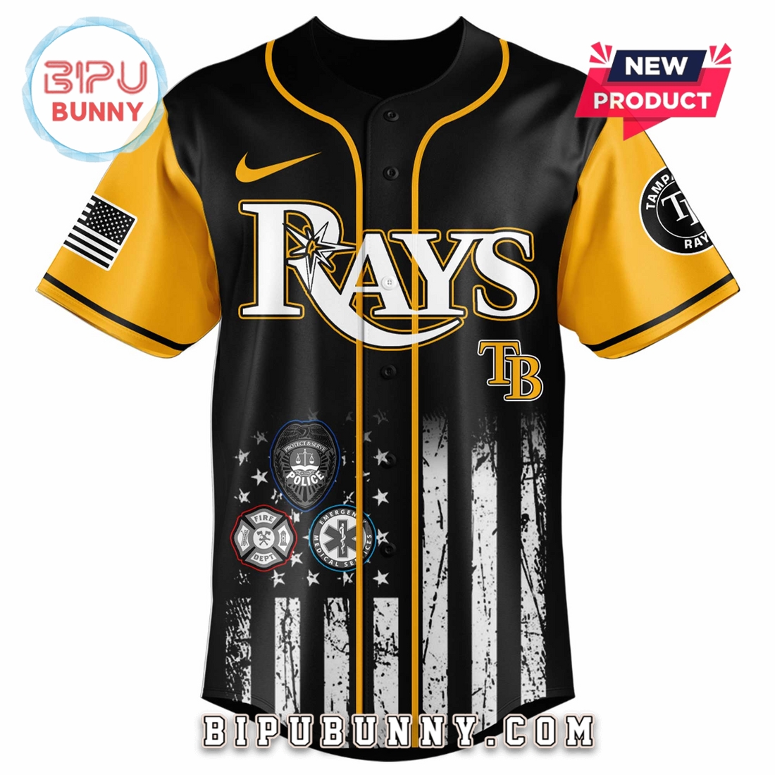 Tampa Bay Rays MLB x First Responders Night Baseball Jersey Tampa Bay Rays MLB x First Responders Night Baseball Jersey