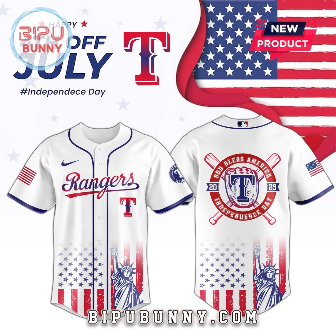 Texas Rangers MLB Independence Day 2025 Baseball Jersey Texas Rangers MLB Independence Day 2025 Baseball Jersey