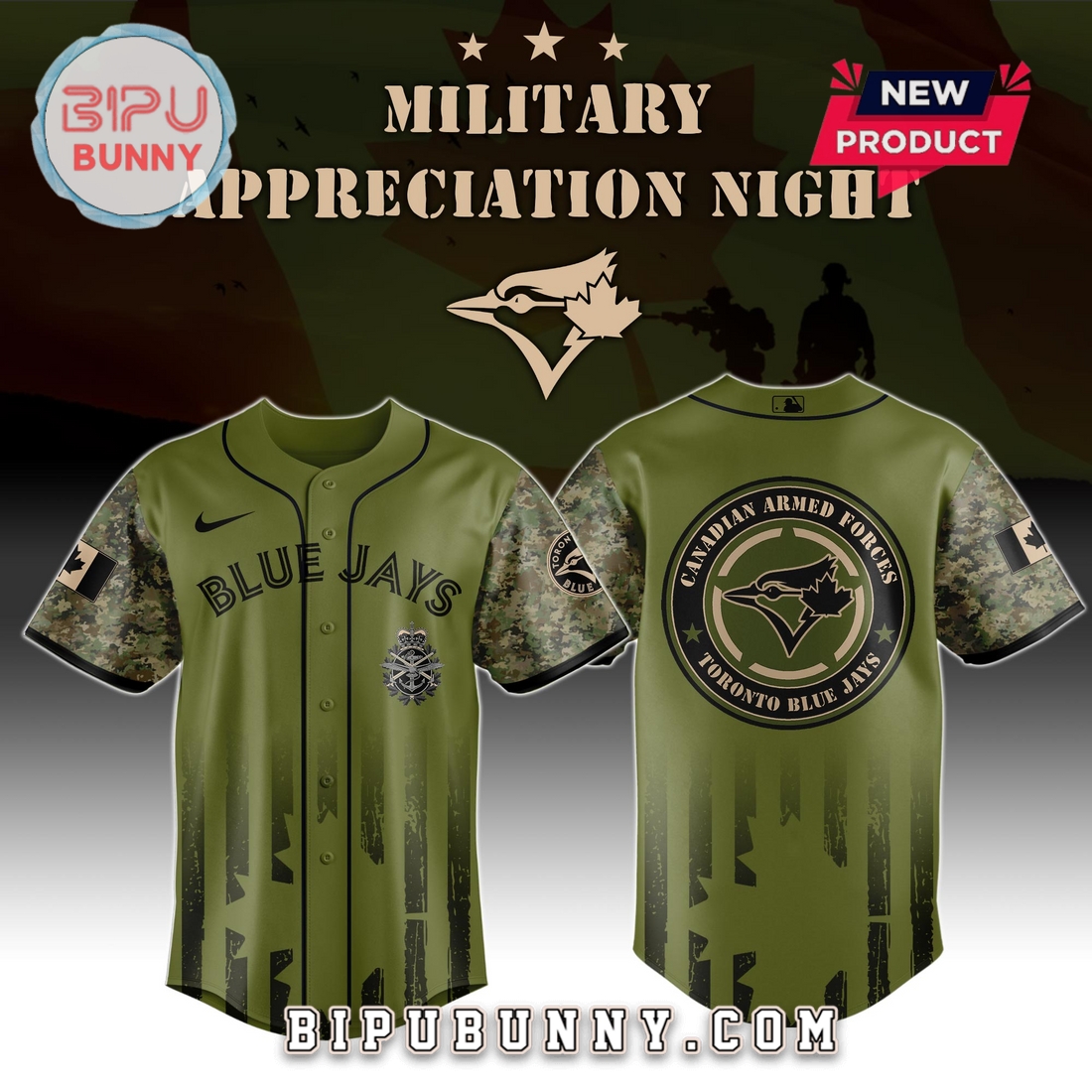 Toronto Blue Jays MLB x Army Military Appreciation Night Baseball Jersey Toronto Blue Jays MLB x Army Military Appreciation Night Baseball Jersey