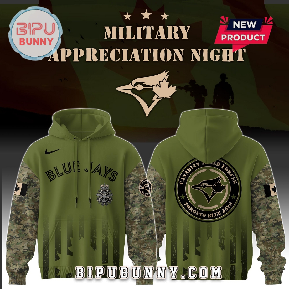 Toronto Blue Jays MLB x Army Military Appreciation Night Hoodie And Pants Toronto Blue Jays MLB x Army Military Appreciation Night Hoodie And Pants