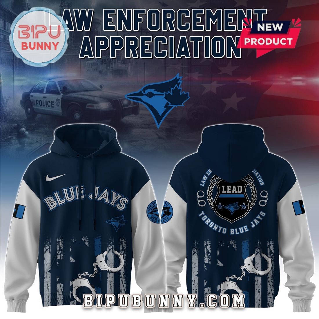 Toronto Blue Jays MLB x Law Enforcement Appreciation Day Hoodie And Pants Toronto Blue Jays MLB x Law Enforcement Appreciation Day Hoodie And Pants