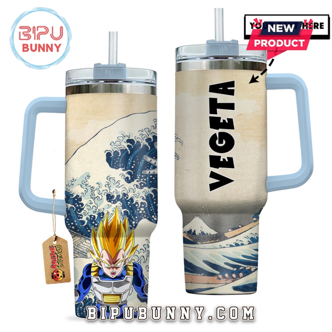 Vegeta Super Saiyan – Kanagawa Collection Stanley Tumbler 40oz Vegeta Super Saiyan – Kanagawa Collection Stanley Tumbler 40oz