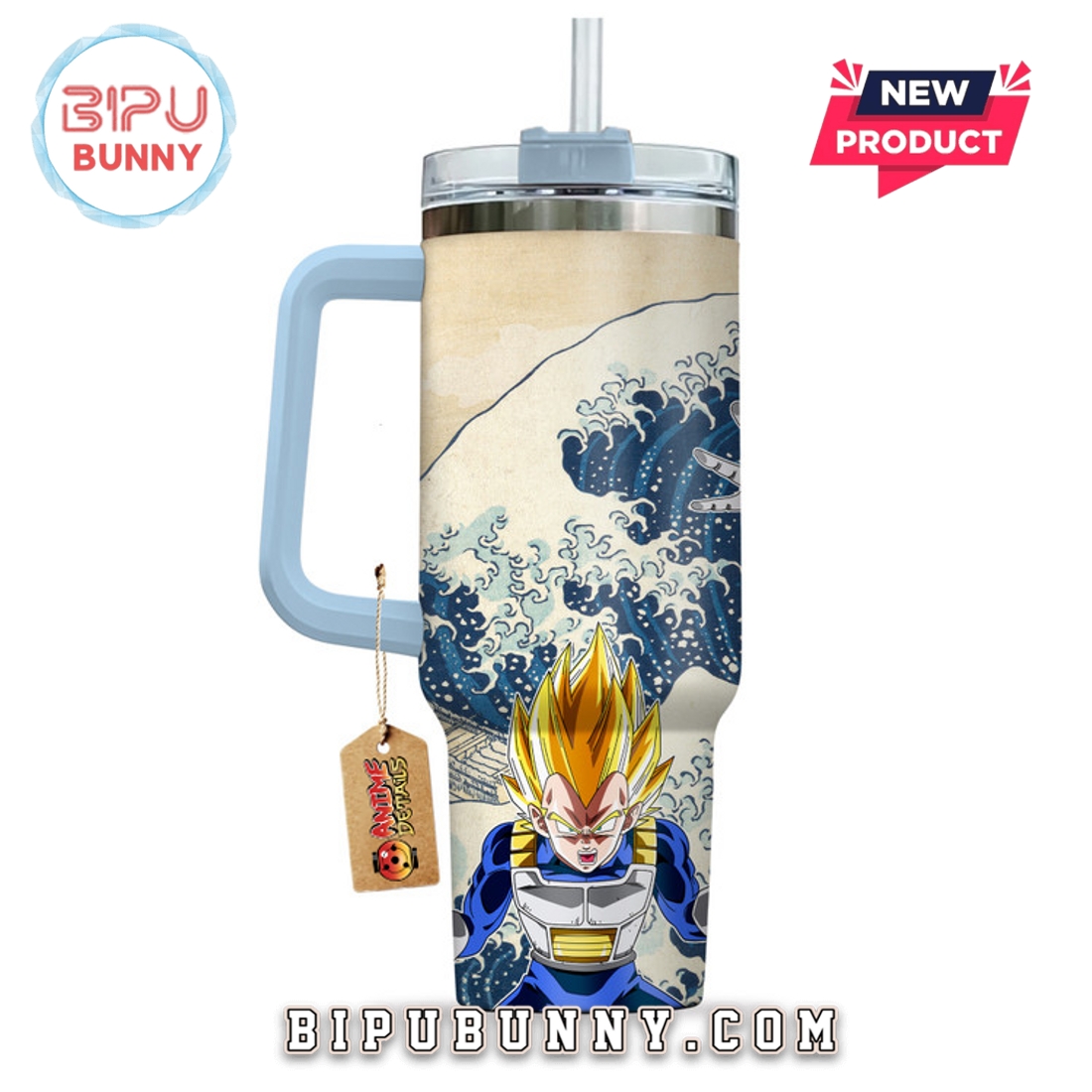Vegeta Super Saiyan – Kanagawa Collection Stanley Tumbler 40oz Vegeta Super Saiyan – Kanagawa Collection Stanley Tumbler 40oz