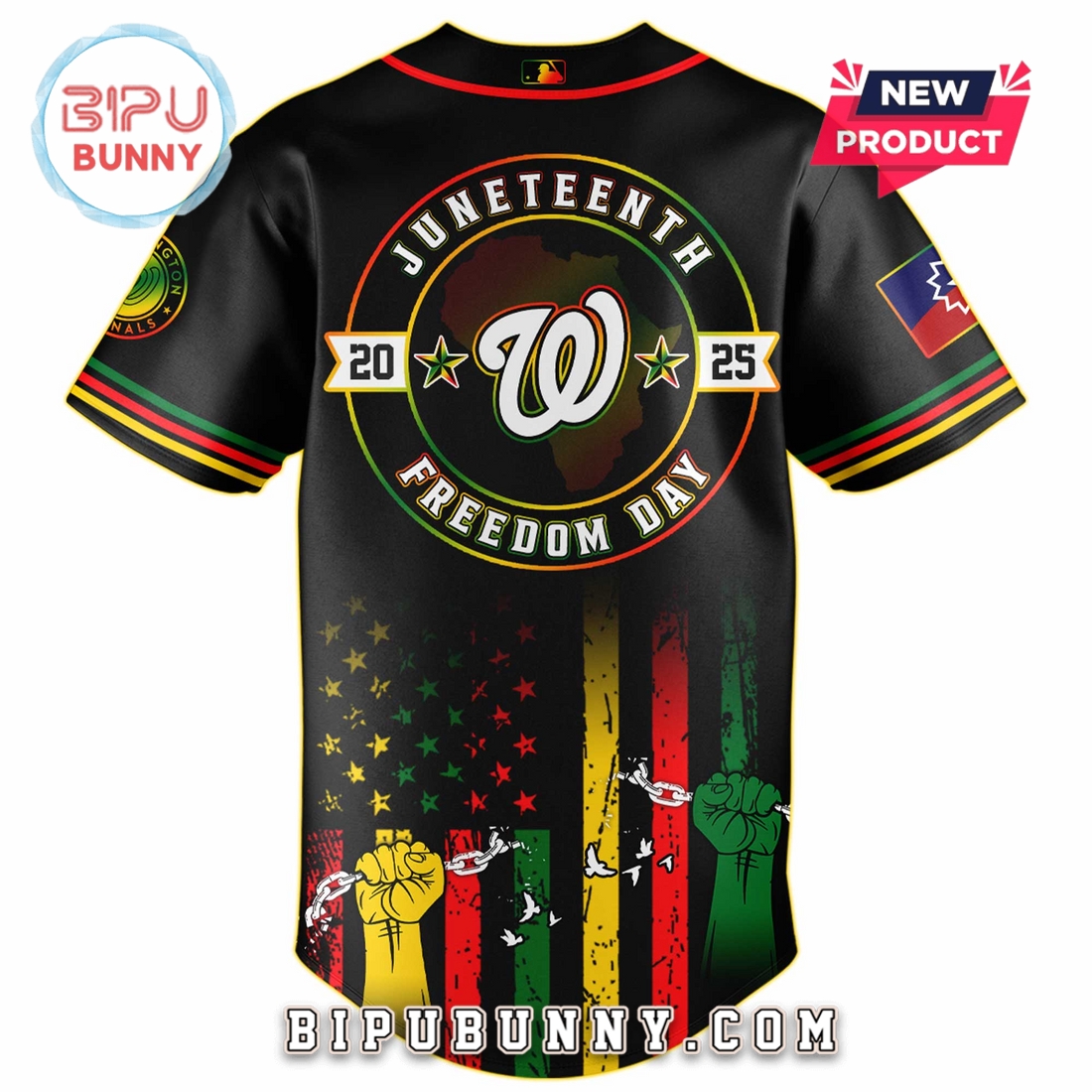 Washington Nationals MLB x Juneteenth Day 2025 Baseball Jersey Washington Nationals MLB x Juneteenth Day 2025 Baseball Jersey