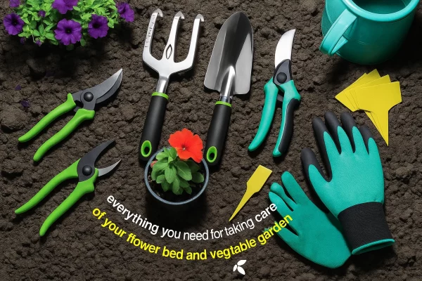 22-Piece Ergonomic Gardening Tools Set with Storage Bag for Plant Lovers