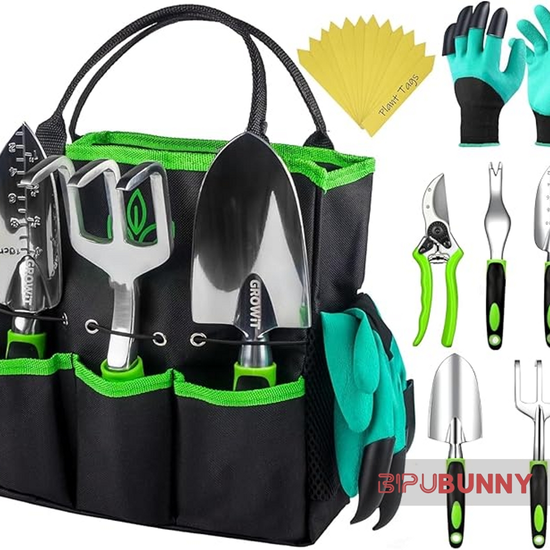 22-Piece Ergonomic Gardening Tools Set with Storage Bag