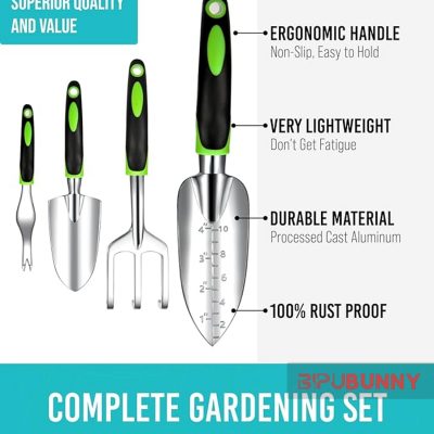 22-Piece Ergonomic Gardening Tools Set with Storage Bag