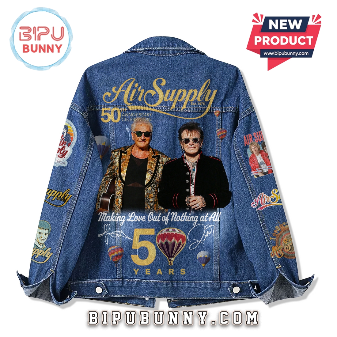 50th Anniversary Celebration Of Air Supply Denim Jacket 50th Anniversary Celebration Of Air Supply Denim Jacket