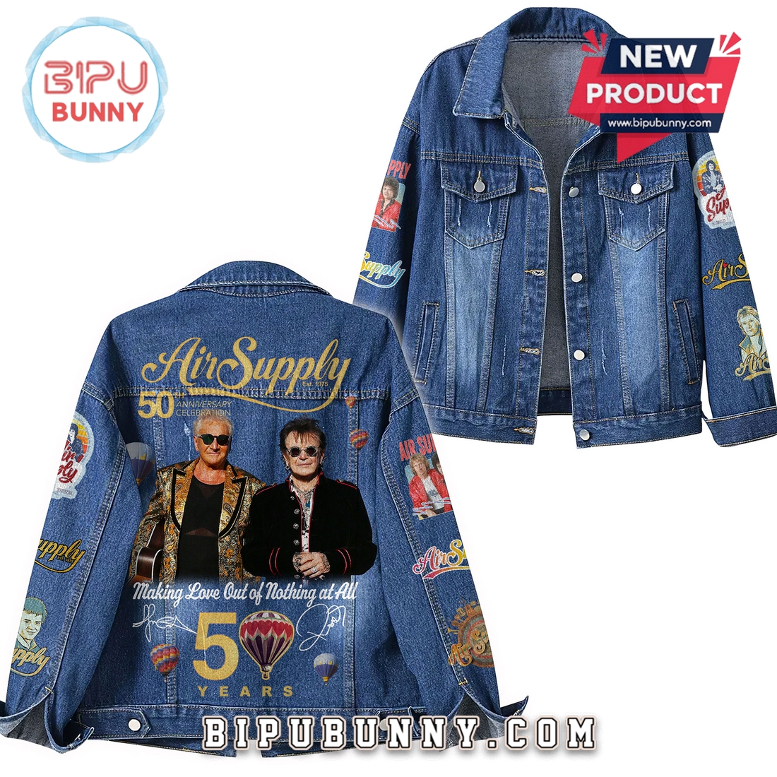 50th Anniversary Celebration Of Air Supply Denim Jacket 50th Anniversary Celebration Of Air Supply Denim Jacket