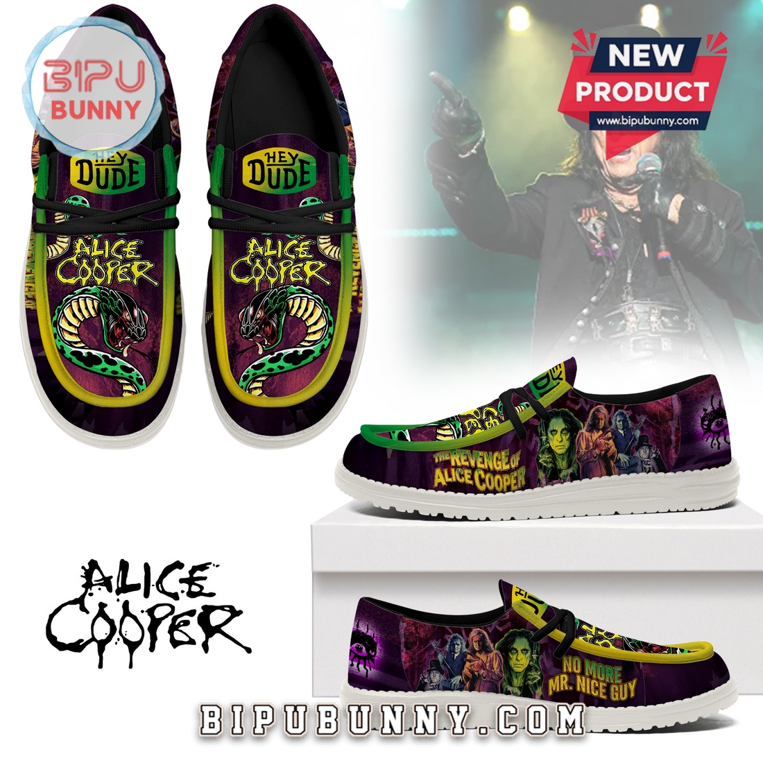 Alice Cooper Godfather Of Shock Rock Loafer Shoes Alice Cooper Godfather Of Shock Rock Loafer Shoes