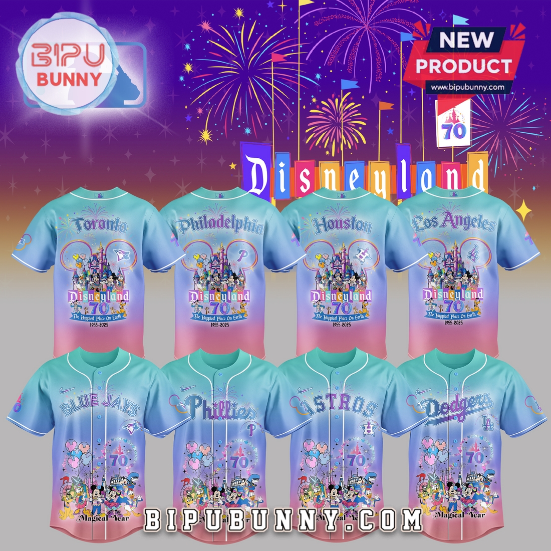 All Team MLB x Celebrating Disneyland’s 70th Baseball Jersey All Team MLB x Celebrating Disneyland’s 70th Baseball Jersey