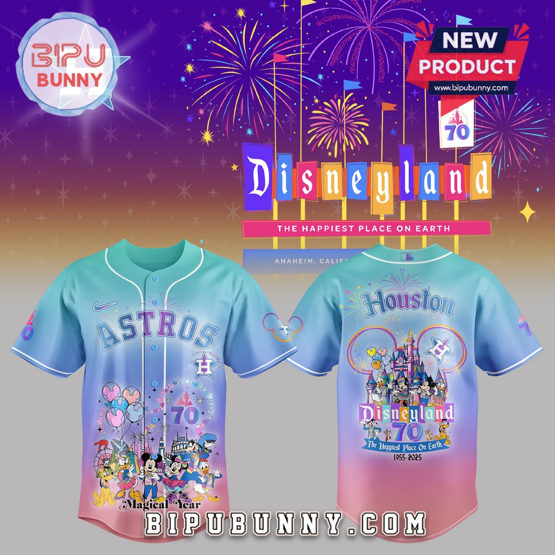All Team MLB x Celebrating Disneyland’s 70th Baseball Jersey All Team MLB x Celebrating Disneyland’s 70th Baseball Jersey