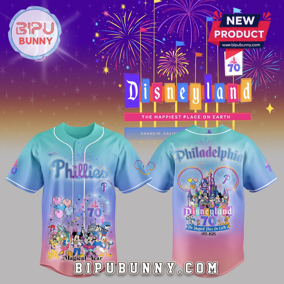 All Team MLB x Celebrating Disneyland’s 70th Baseball Jersey All Team MLB x Celebrating Disneyland’s 70th Baseball Jersey