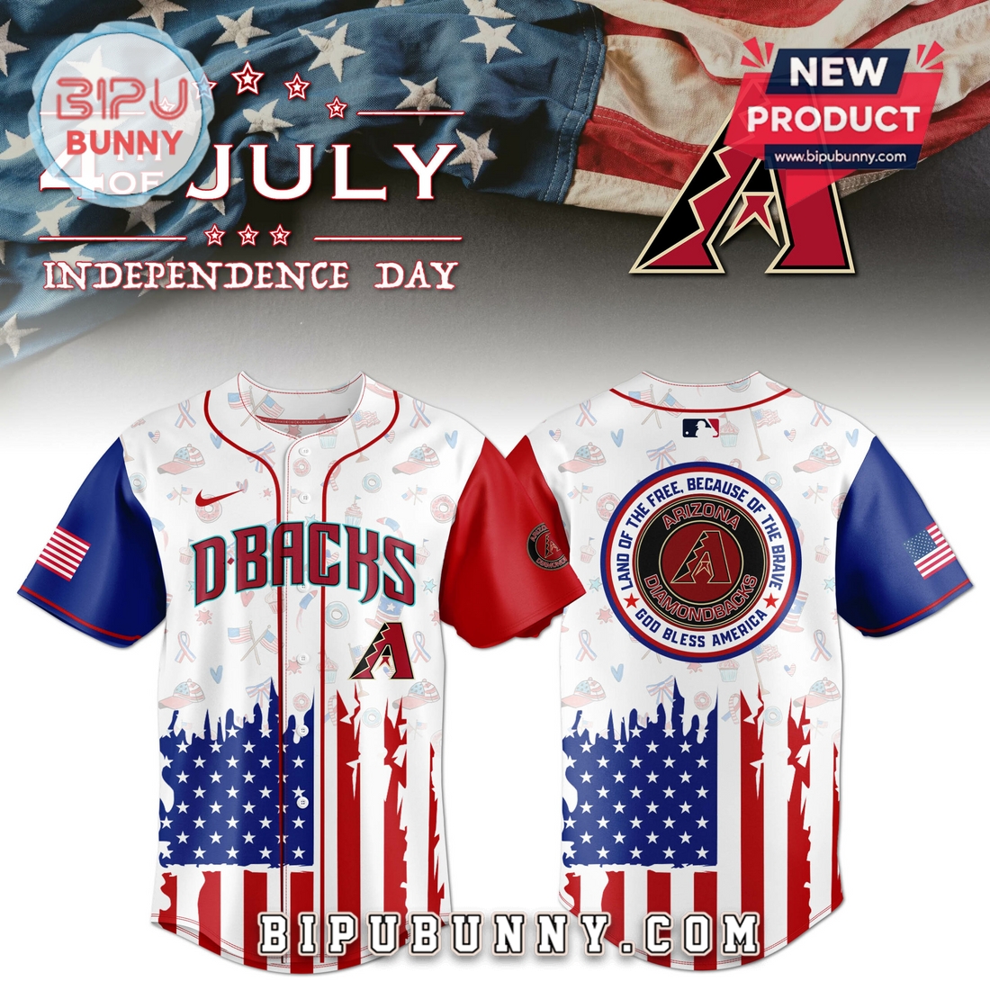 Arizona Diamondbacks Independence Day Baseball Jersey 2025 Arizona Diamondbacks Independence Day Baseball Jersey 2025