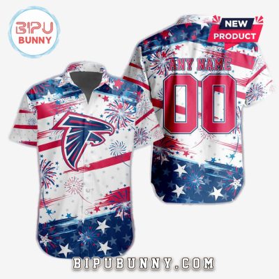 Atlanta Falcons 2025 Independence Day 4th Of July Hawaiian Shirt