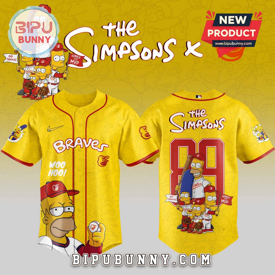 Baltimore Orioles x The Simpsons Limited Edition Baseball Jersey Baltimore Orioles x The Simpsons Limited Edition Baseball Jersey
