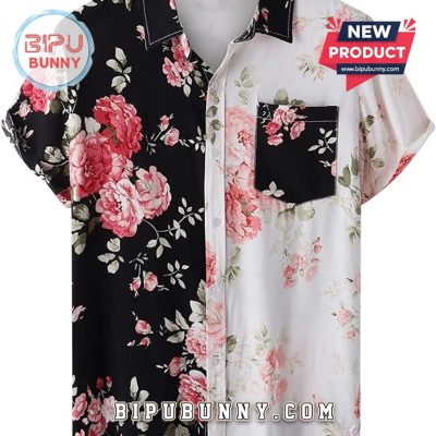 Beach Floral Shirts Turndown Buttons Hawaiian Shirt