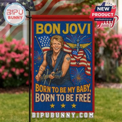Bon Jovi Forever 2025 Happy 4th Of July Flag Bon Jovi Forever 2025 Happy 4th Of July Flag