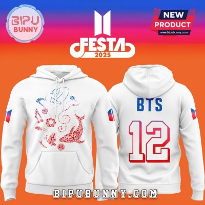 BTS Festa 2025 12th Anniversary White Hoodie 2025