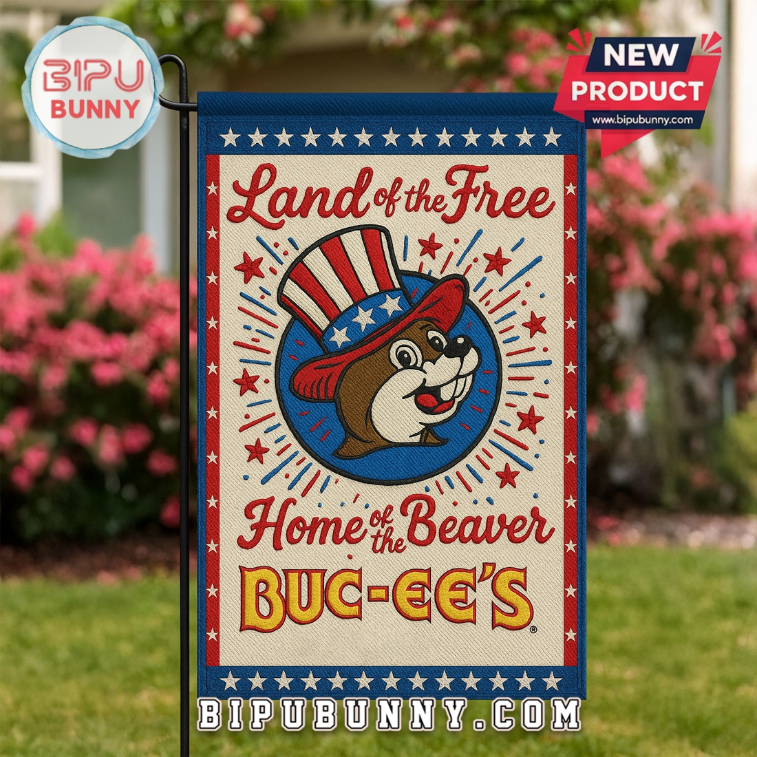 Buc-ee’s 4th of July Land of the Free Independence Day Flag Buc-ee’s 4th of July Land of the Free Independence Day Flag