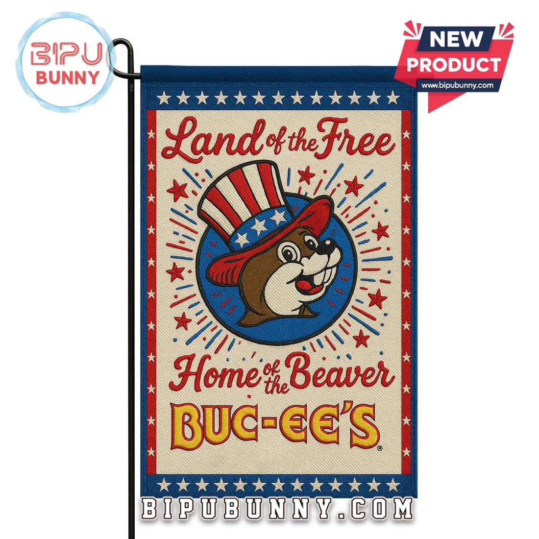 Buc-ee’s 4th of July Land of the Free Independence Day Flag Buc-ee’s 4th of July Land of the Free Independence Day Flag