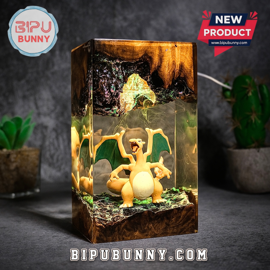 Charizard Pokemon Resin lamp