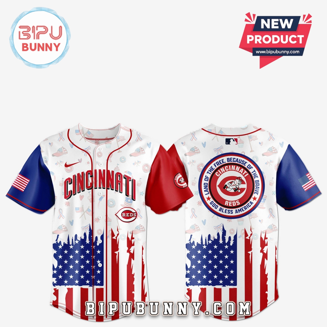 Cincinnati Reds Independence Day Baseball Jersey 2025 Cincinnati Reds Independence Day Baseball Jersey 2025