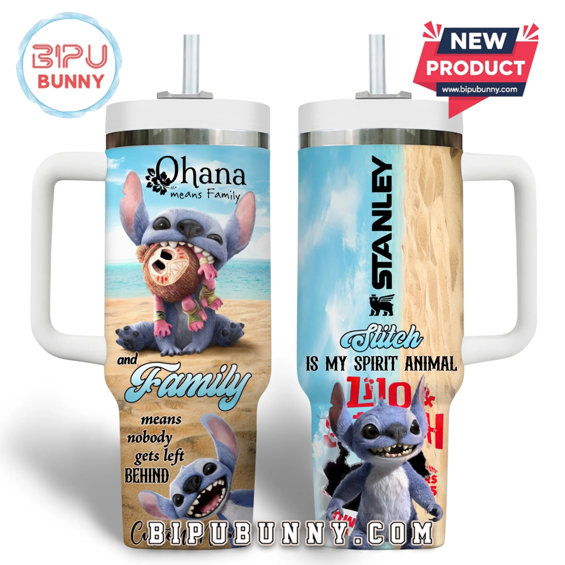 Custom Lilo And Stitch Tumbler With Handle 40oz, Stanley Tumbler Custom Lilo And Stitch Tumbler With Handle 40oz, Stanley Tumbler