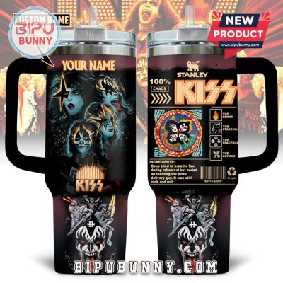 Custom Name Kiss Tumbler With Handle 40oz, Stanley Tumbler