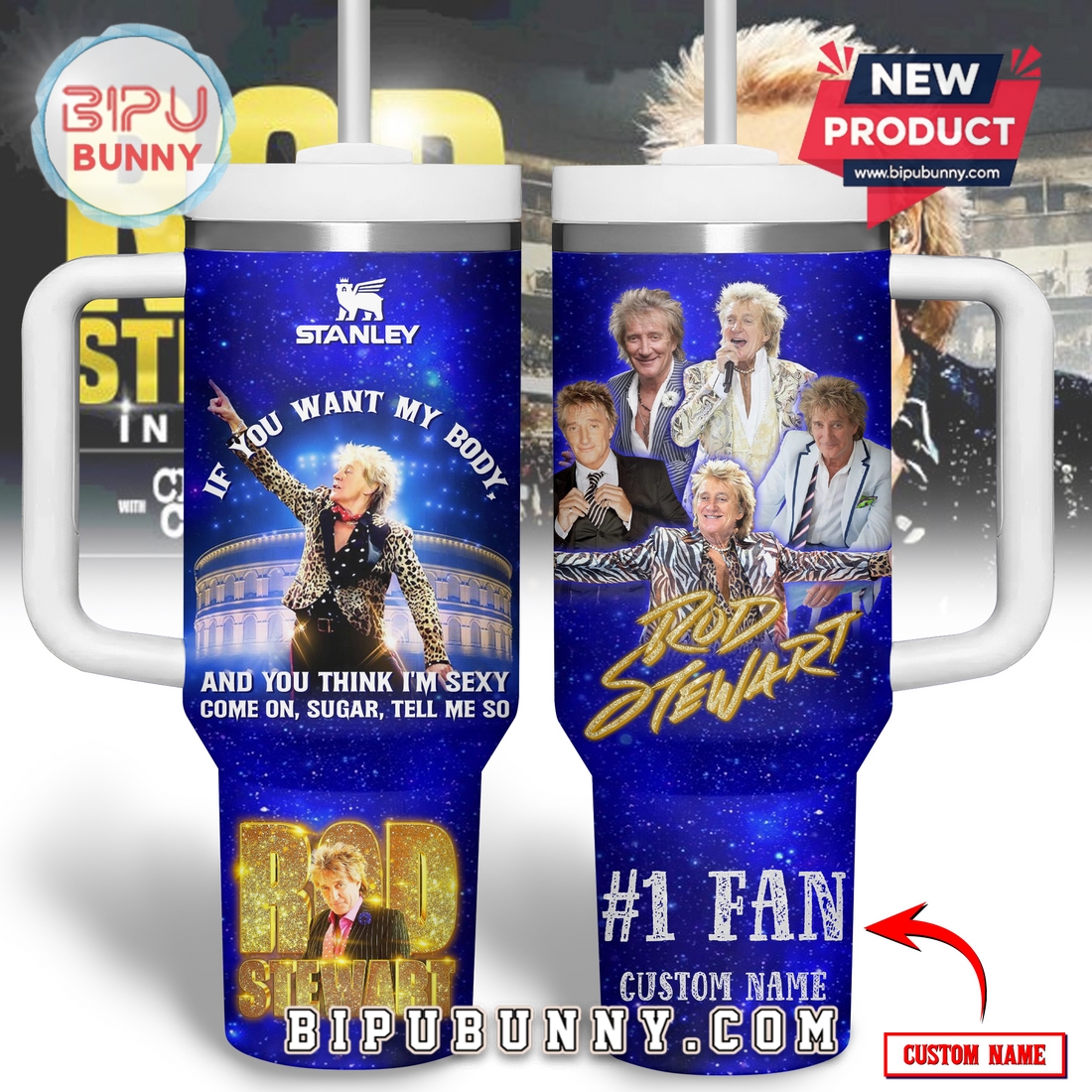 Custom Rod Stewart For Fan Stanley Cup Custom Rod Stewart For Fan Stanley Cup