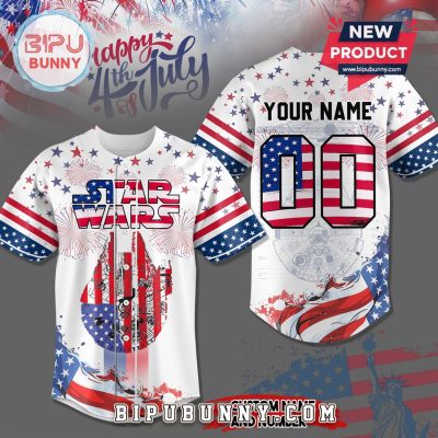 Custom Star Wars Happy 4th Of July Baseball Jersey Custom Star Wars Happy 4th Of July Baseball Jersey