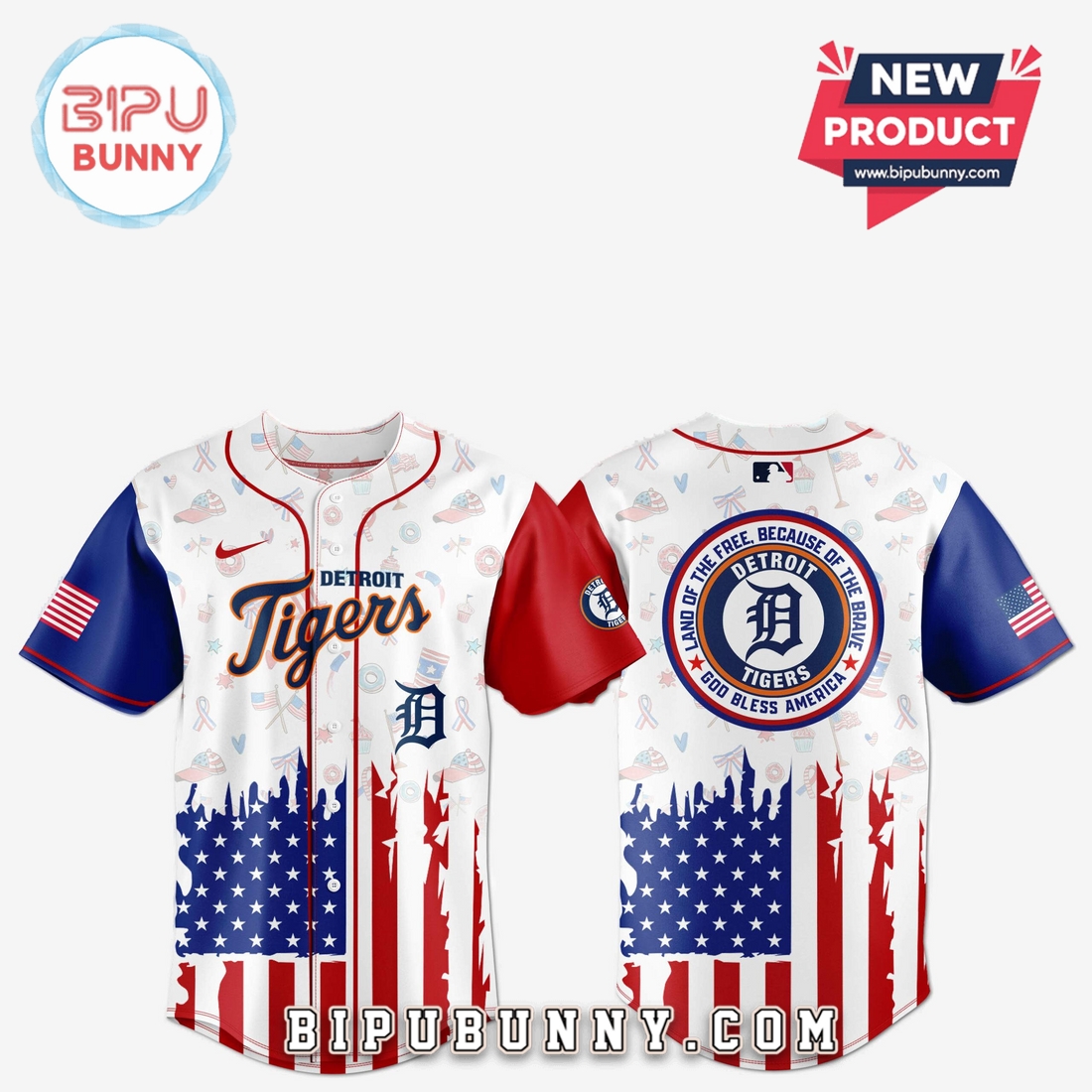 Detroit Tigers Independence Day Baseball Jersey 2025 Detroit Tigers Independence Day Baseball Jersey 2025