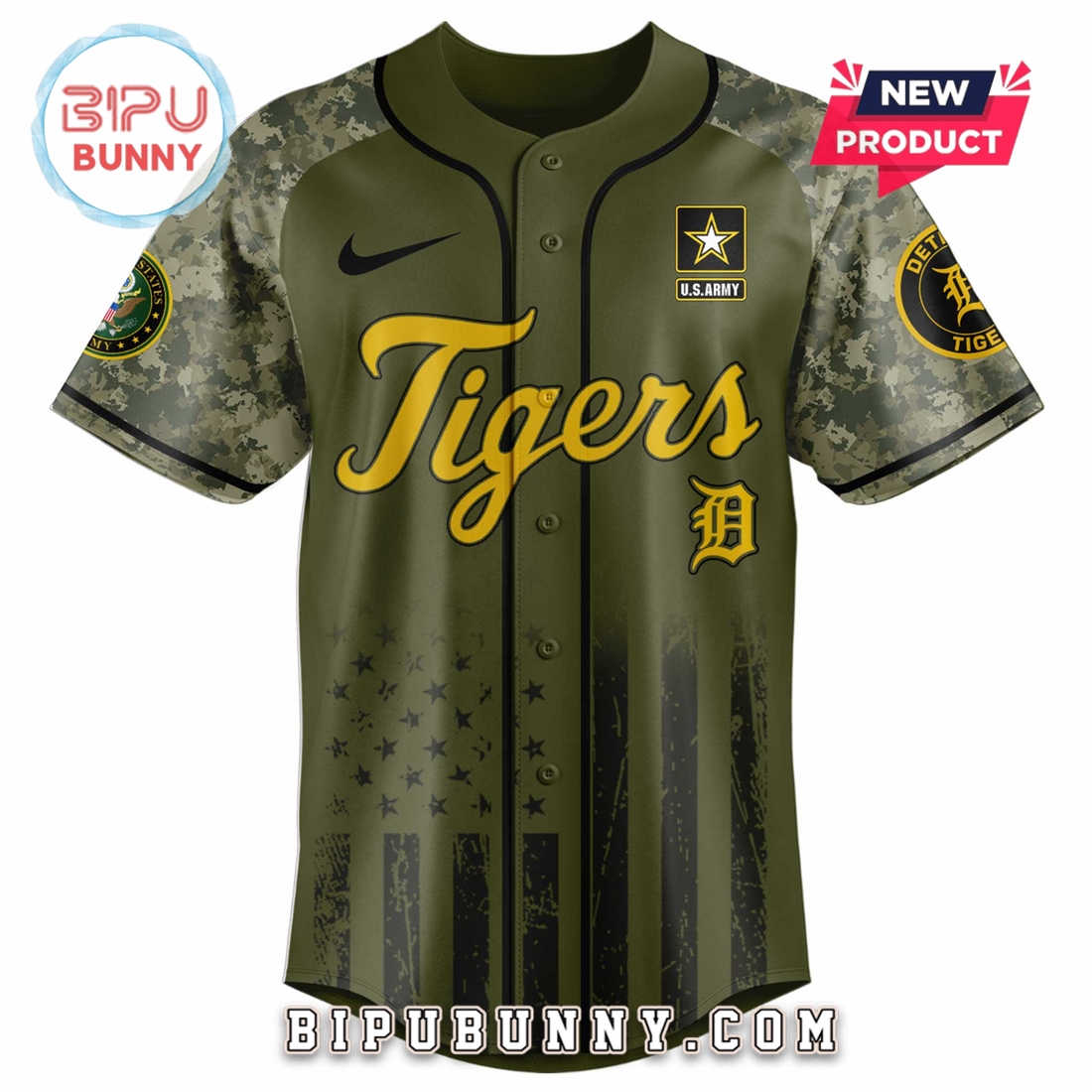 Detroit Tigers MLB x 250 U.S. Army Baseball Jersey Detroit Tigers MLB x 250 U.S. Army Baseball Jersey