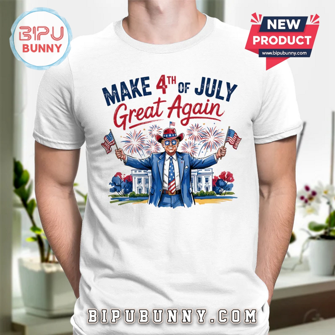 Donald Trump Make 4th July Great Bright T-Shirt Donald Trump Make 4th July Great Bright T-Shirt