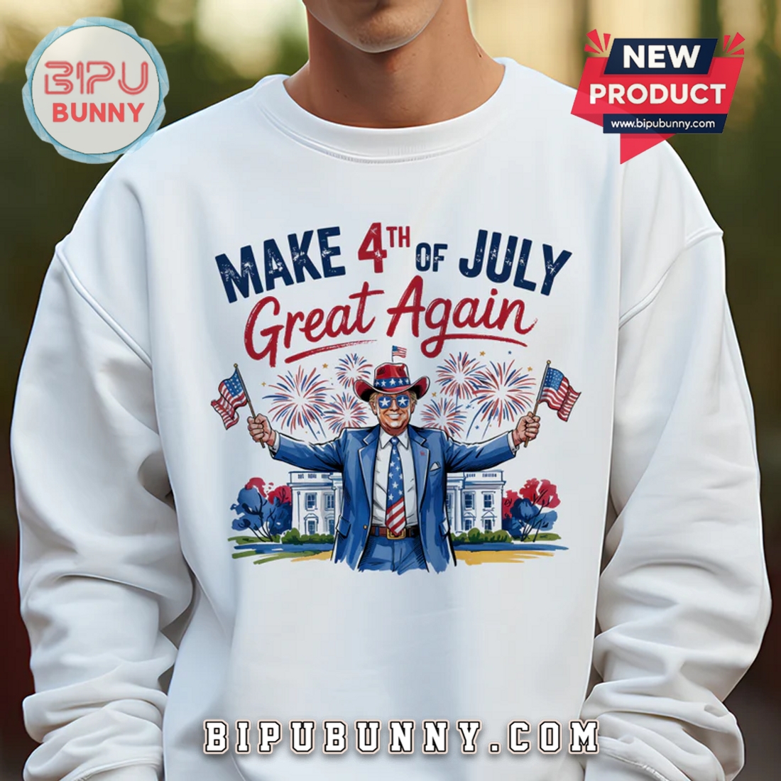 Donald Trump Make 4th July Great Bright T-Shirt Donald Trump Make 4th July Great Bright T-Shirt