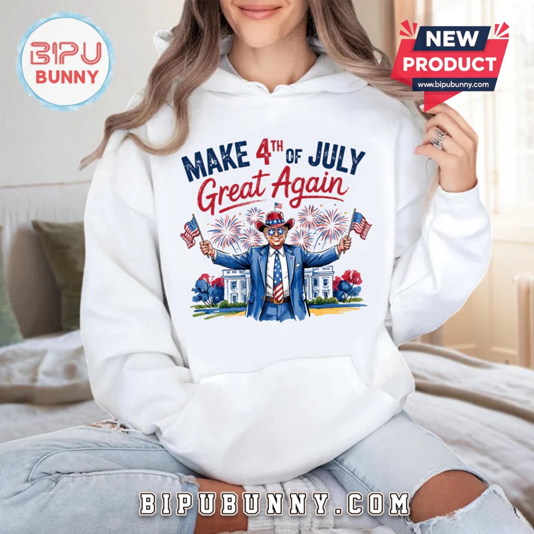 Donald Trump Make 4th July Great Bright T-Shirt Donald Trump Make 4th July Great Bright T-Shirt