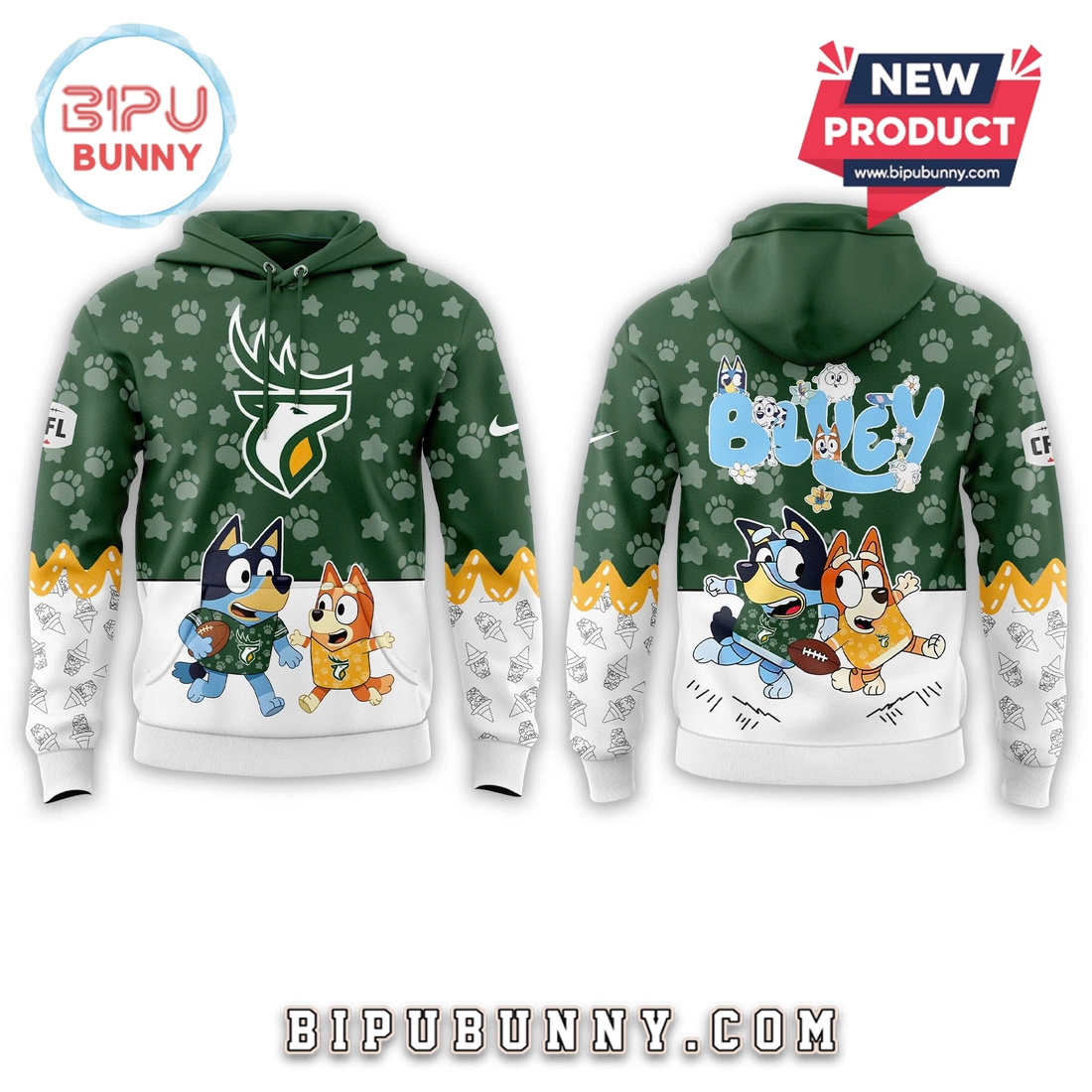 Edmonton Elks CFL x Bluey and Bingo Hoodie And Pants Edmonton Elks CFL x Bluey and Bingo Hoodie And Pants