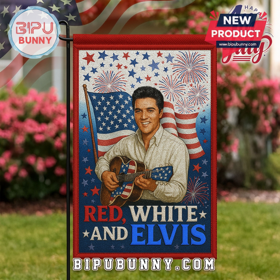 Elvis Presley Happy Independence Day 2025 Flag Elvis Presley Happy Independence Day 2025 Flag