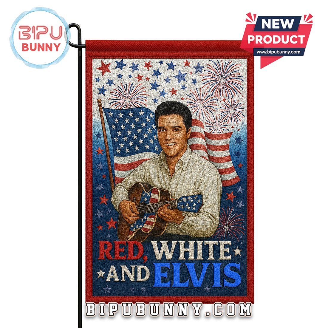 Elvis Presley Happy Independence Day 2025 Flag Elvis Presley Happy Independence Day 2025 Flag