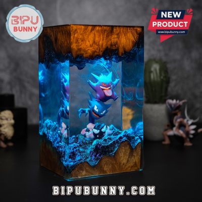 Gengar Evolution Pokemon Resin Lamp