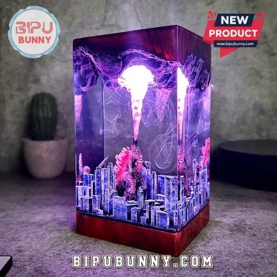 Godzilla Atomic Breath Resin Lamp