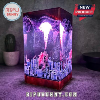 Godzilla Atomic Breath Resin Lamp