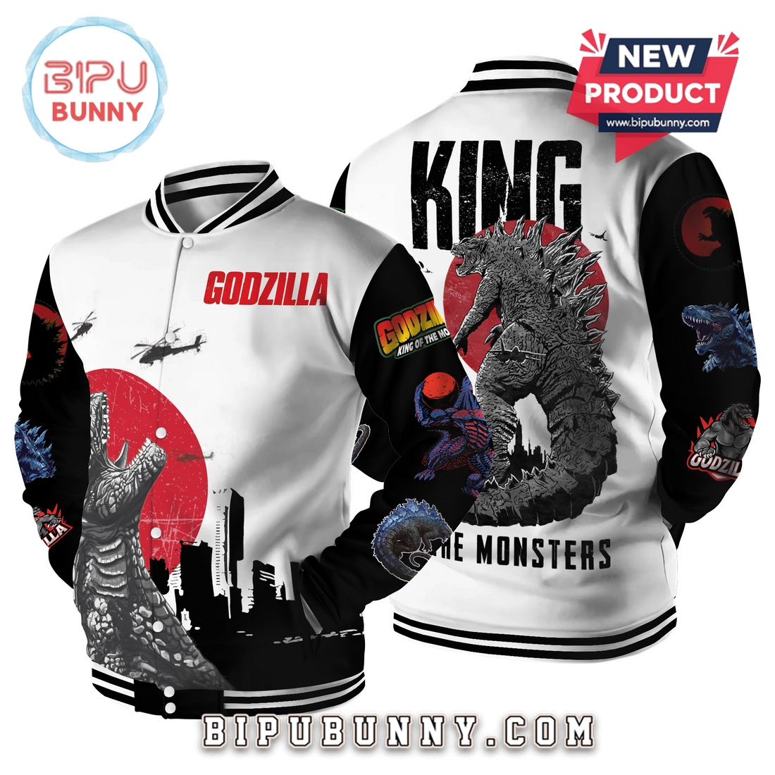 Godzilla – King Of The Monsters 2025 Baseball Jacket Godzilla – King Of The Monsters 2025 Baseball Jacket