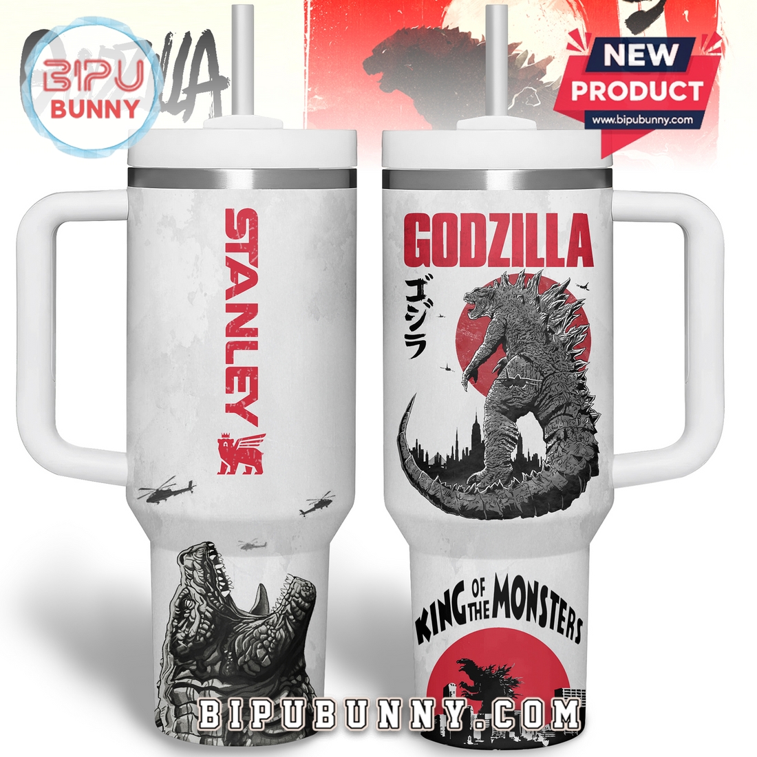 Godzilla King Of The Monsters Stanley Tumbler 40oz Godzilla King Of The Monsters Stanley Tumbler 40oz