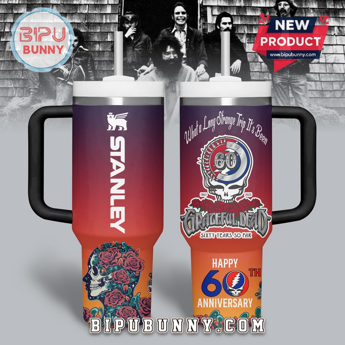 Grateful Dead Happy 60th Anniversary Stanley Cup Grateful Dead Happy 60th Anniversary Stanley Cup