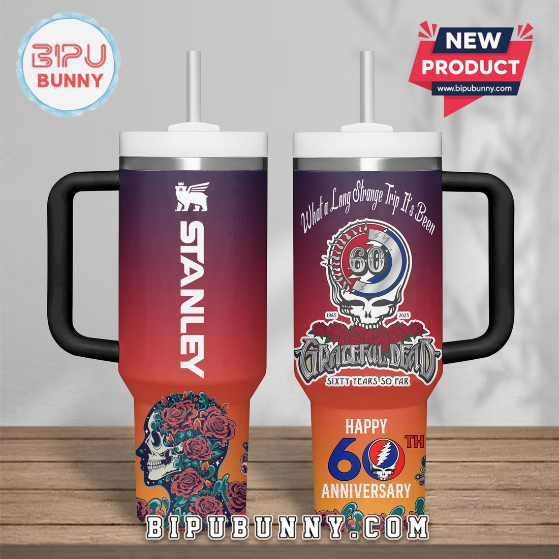 Grateful Dead Happy 60th Anniversary Stanley Cup Grateful Dead Happy 60th Anniversary Stanley Cup