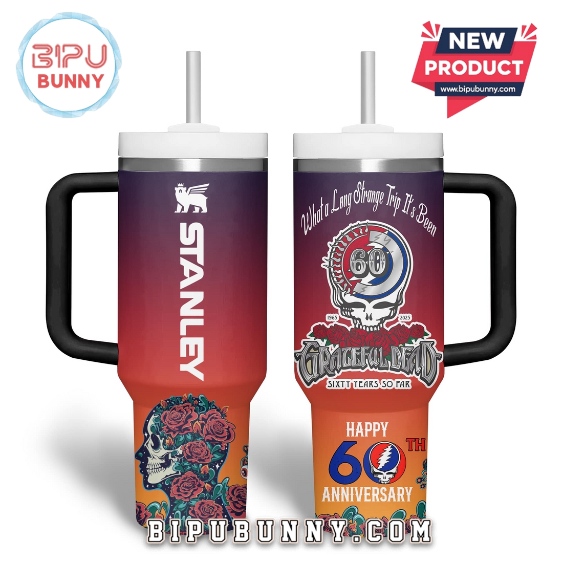 Grateful Dead Happy 60th Anniversary Stanley Cup Grateful Dead Happy 60th Anniversary Stanley Cup